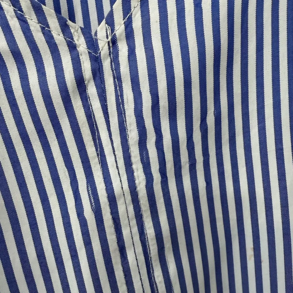 Tuckernuck‎ Easton Smocked Ruffle Top Blue White Striped Puff XS Preppy Coastal